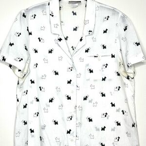 Vintage Jack Winter Scottish Terrier Dog Shirt Sleep Shirt Poly Blend Womens